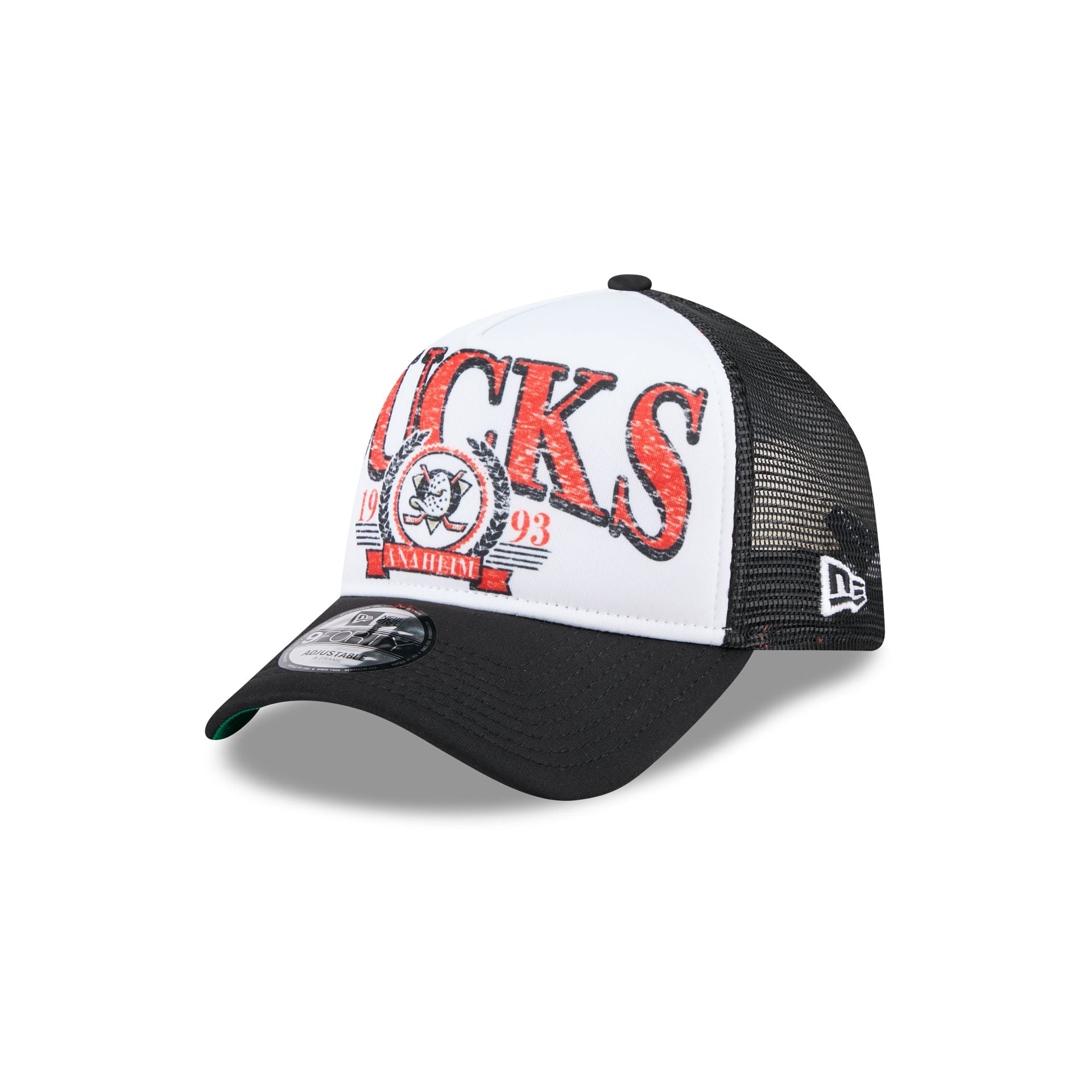 Anaheim Ducks Distressed 9FORTY A-Frame Trucker Hat