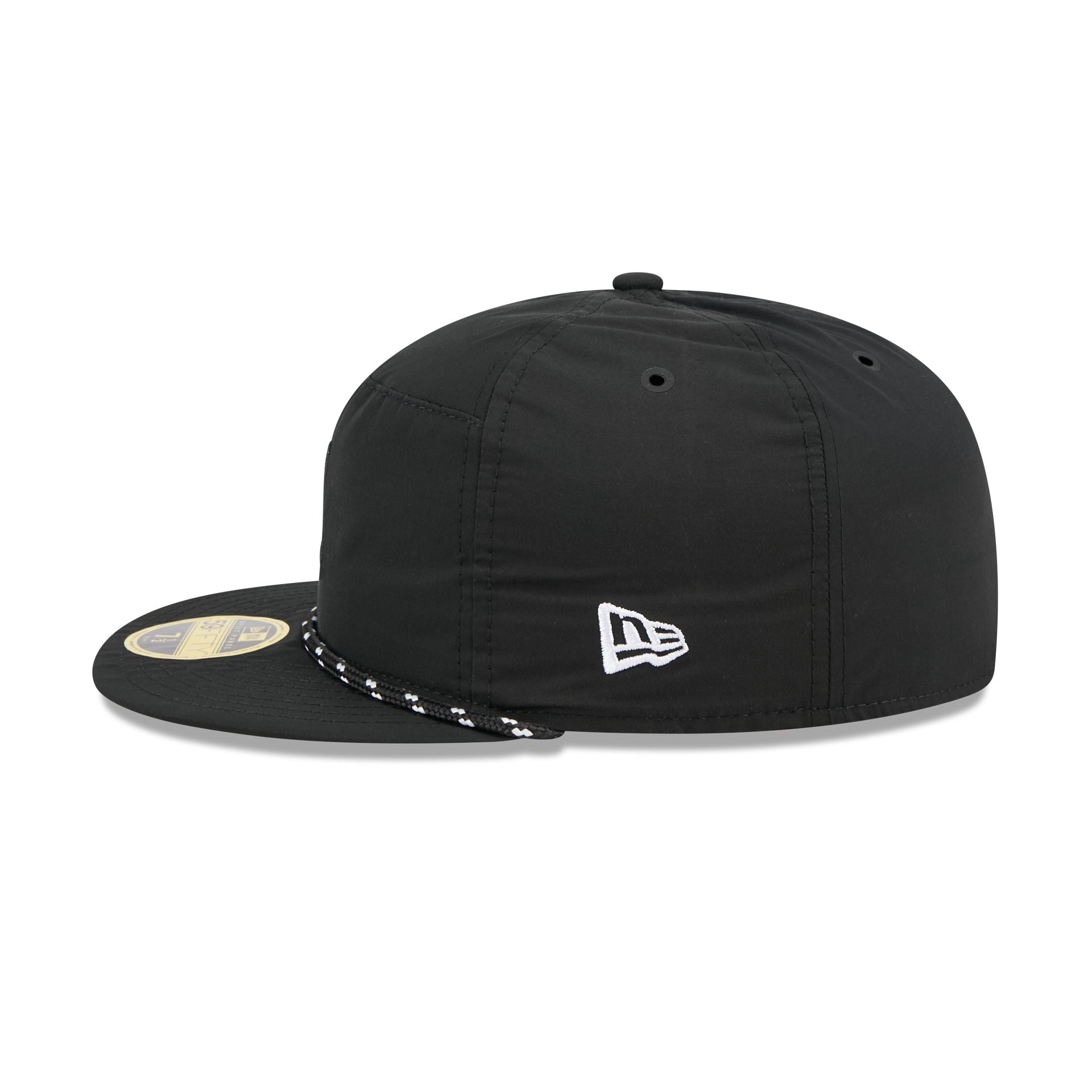 Washington Capitals Black Poly Rope Split Panel 59FIFTY Fitted Hat